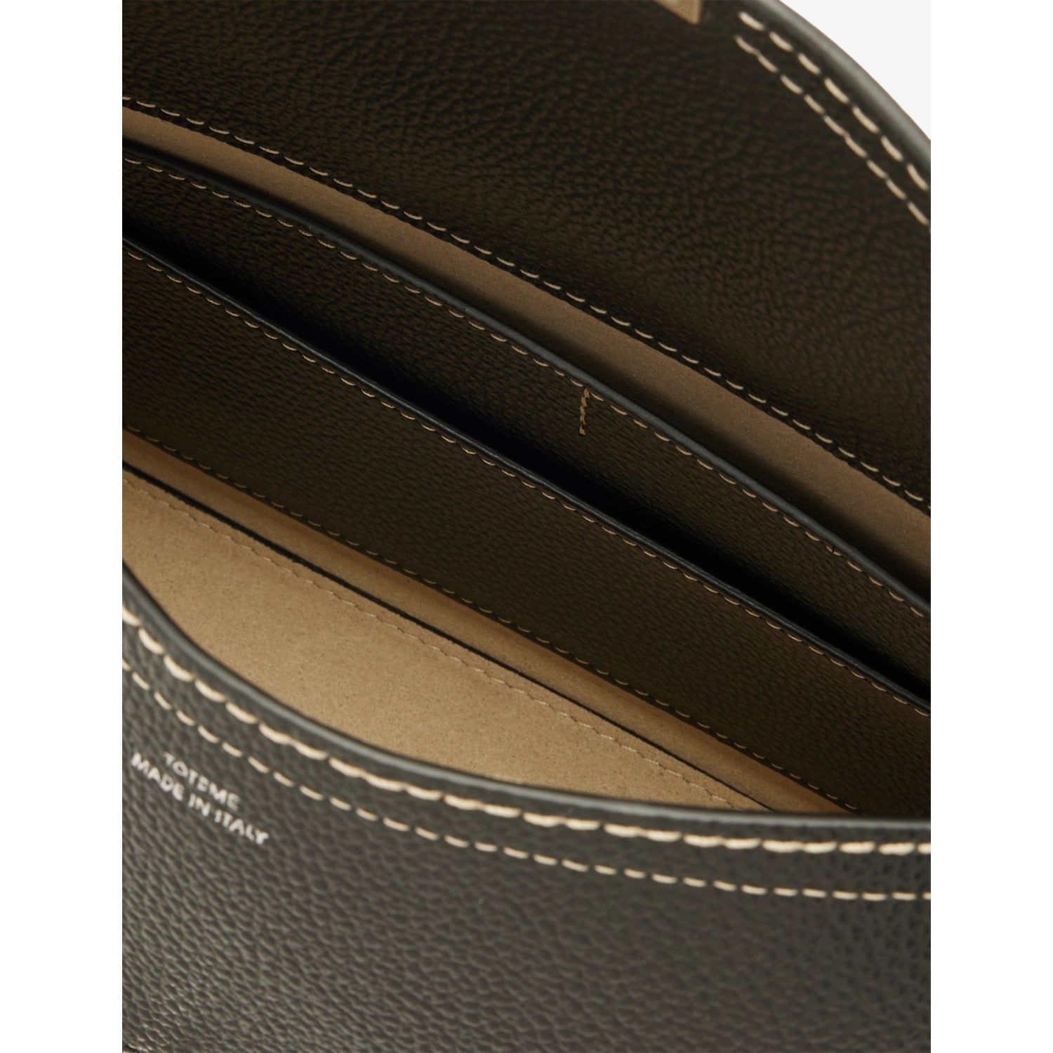 Totême leather shoulder bag with T-Lock logo, imported from the UK