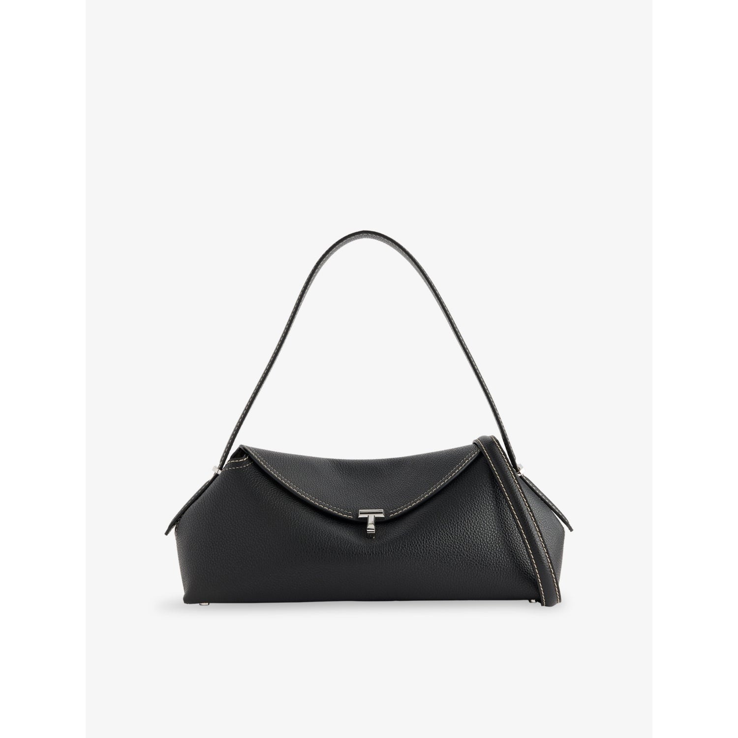Totême leather shoulder bag with T-Lock logo, imported from the UK