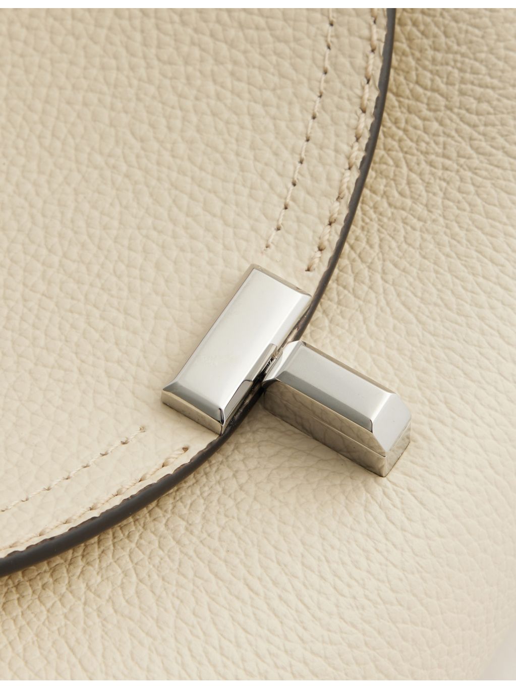 Totême T-Lock logo leather shoulder bag, imported from the UK