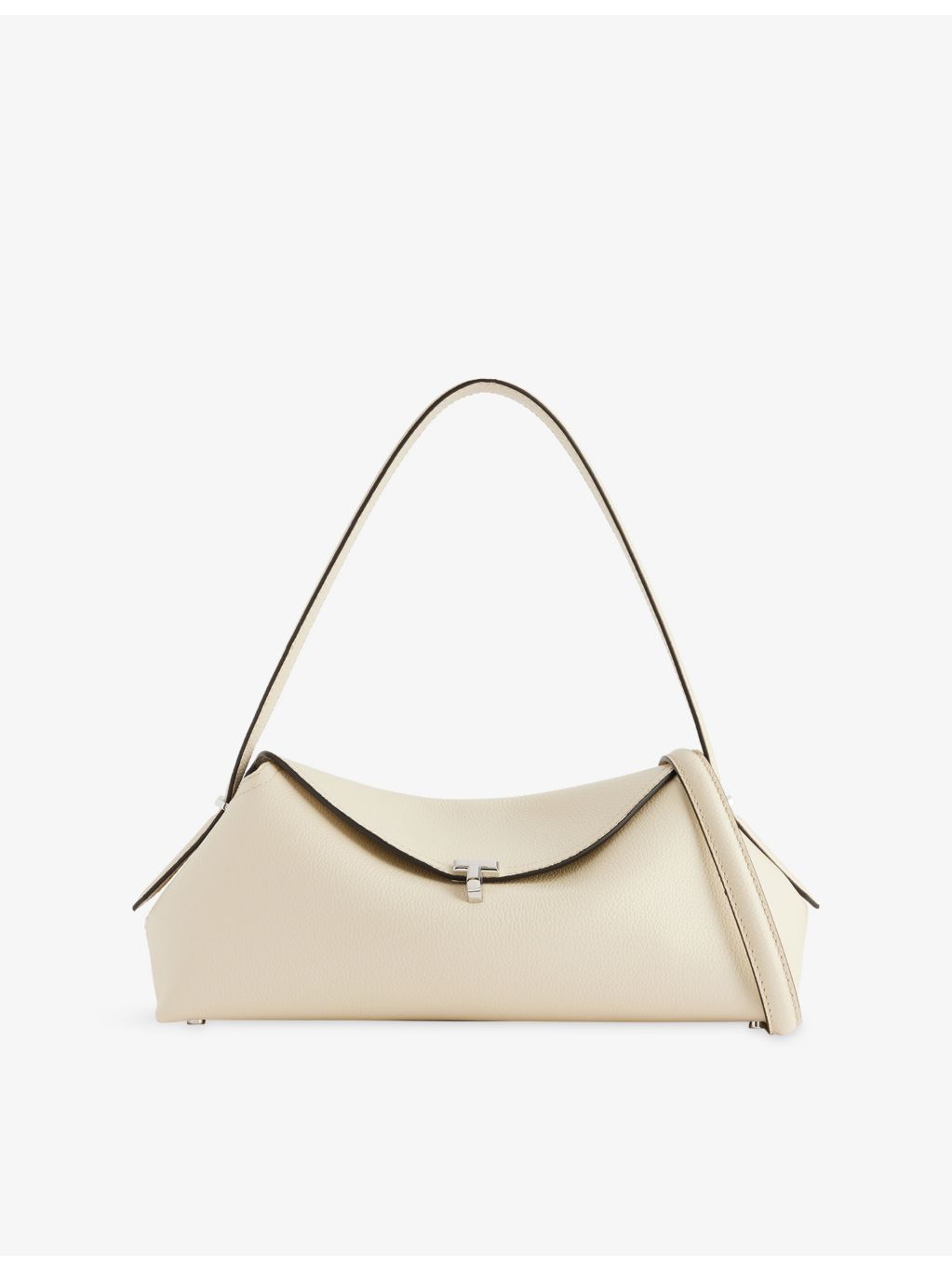Totême T-Lock logo leather shoulder bag, imported from the UK