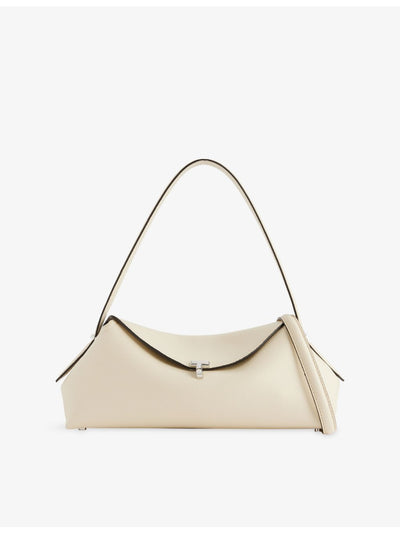 selfridges Totême T-Lock Logo Leather Shoulder Bag- Buy online at McGrocer