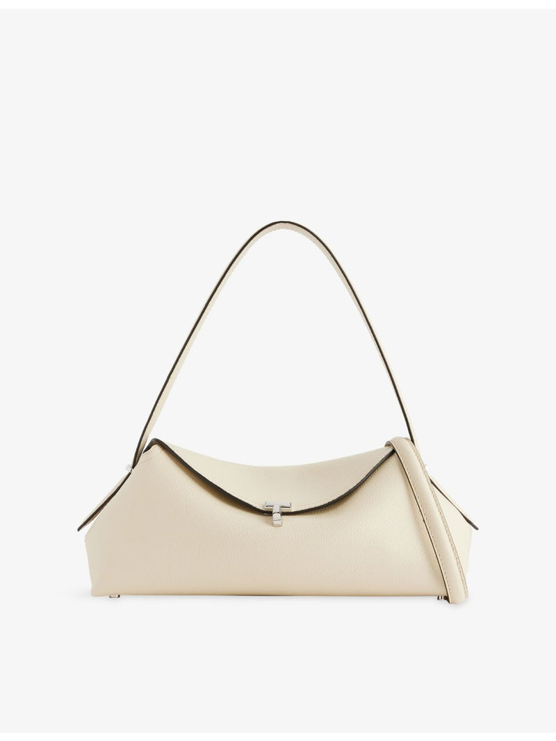 Totême T-Lock logo leather shoulder bag, imported from the UK