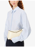 Totême Mini T-Lock leather clutch bag, imported from the UK