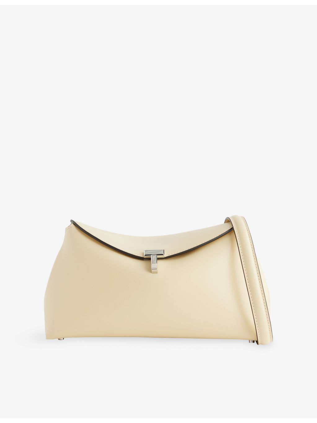 Totême Mini T-Lock leather clutch bag, imported from the UK