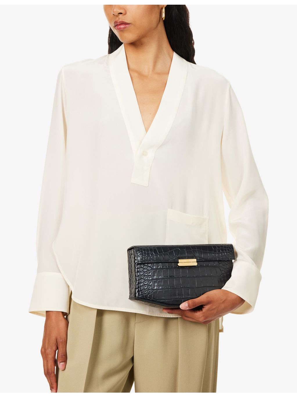 TOTEME mini lizard-effect leather cross-body bag - British product