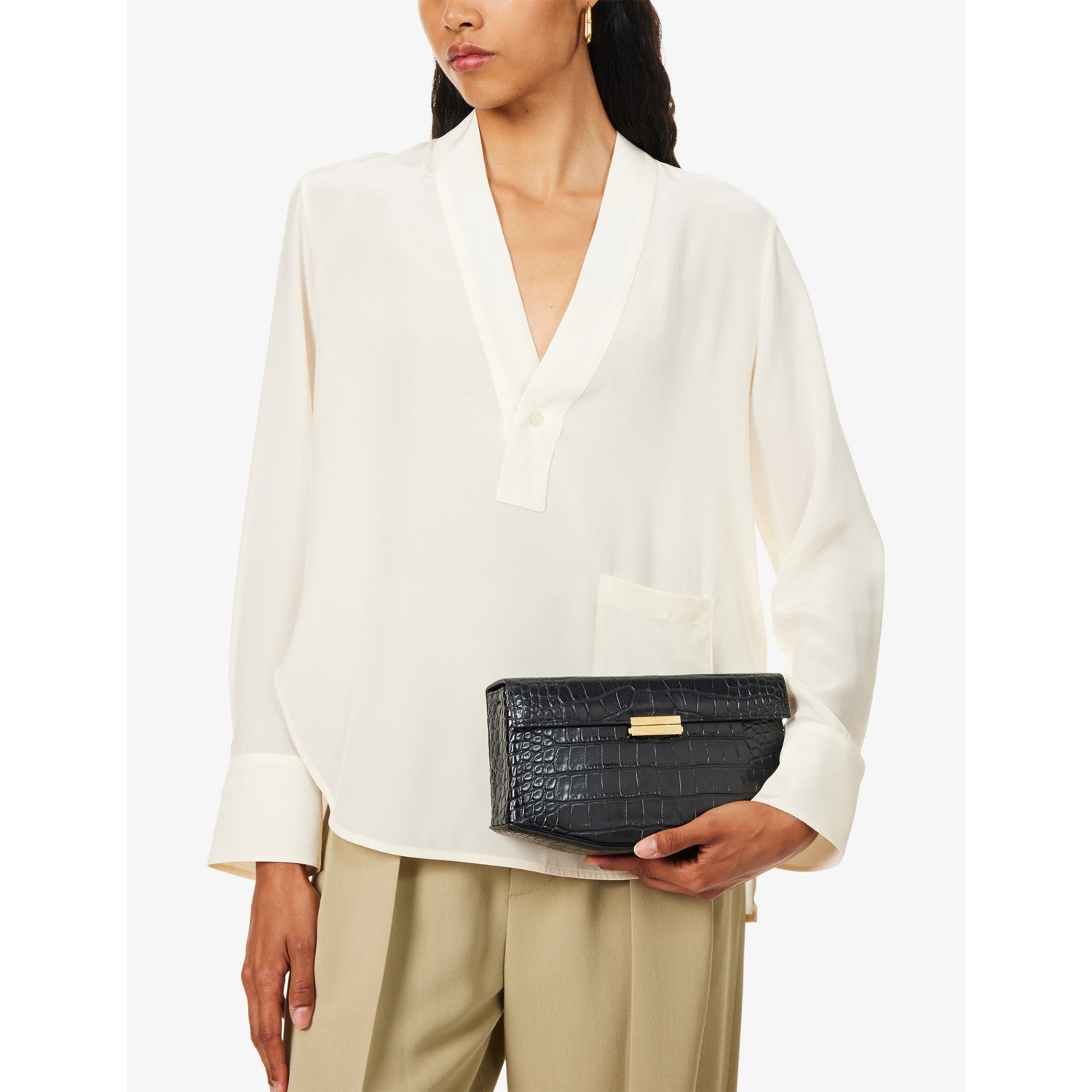 TOTEME mini lizard-effect leather cross-body bag - British product