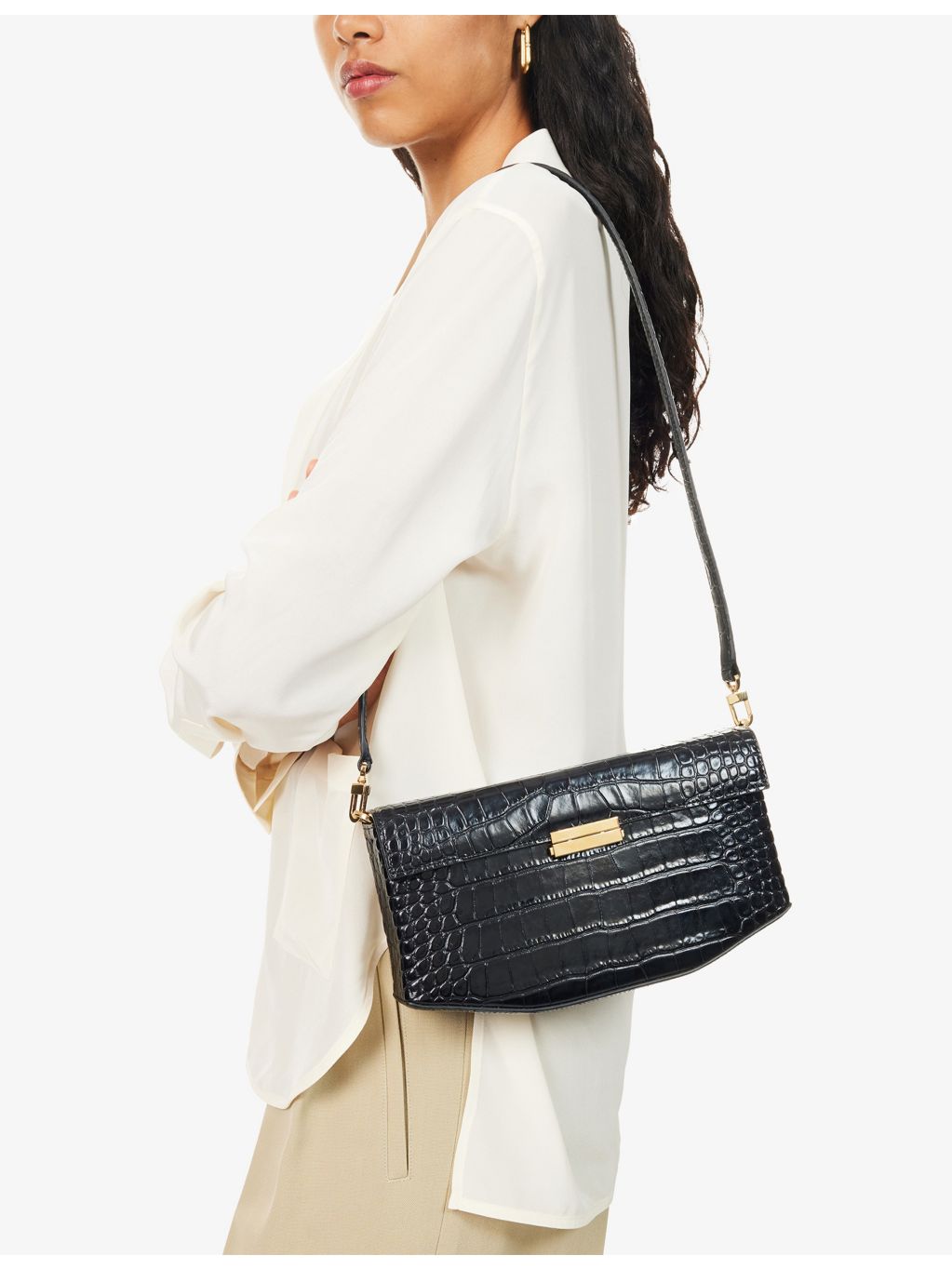 TOTEME mini lizard-effect leather cross-body bag - British product