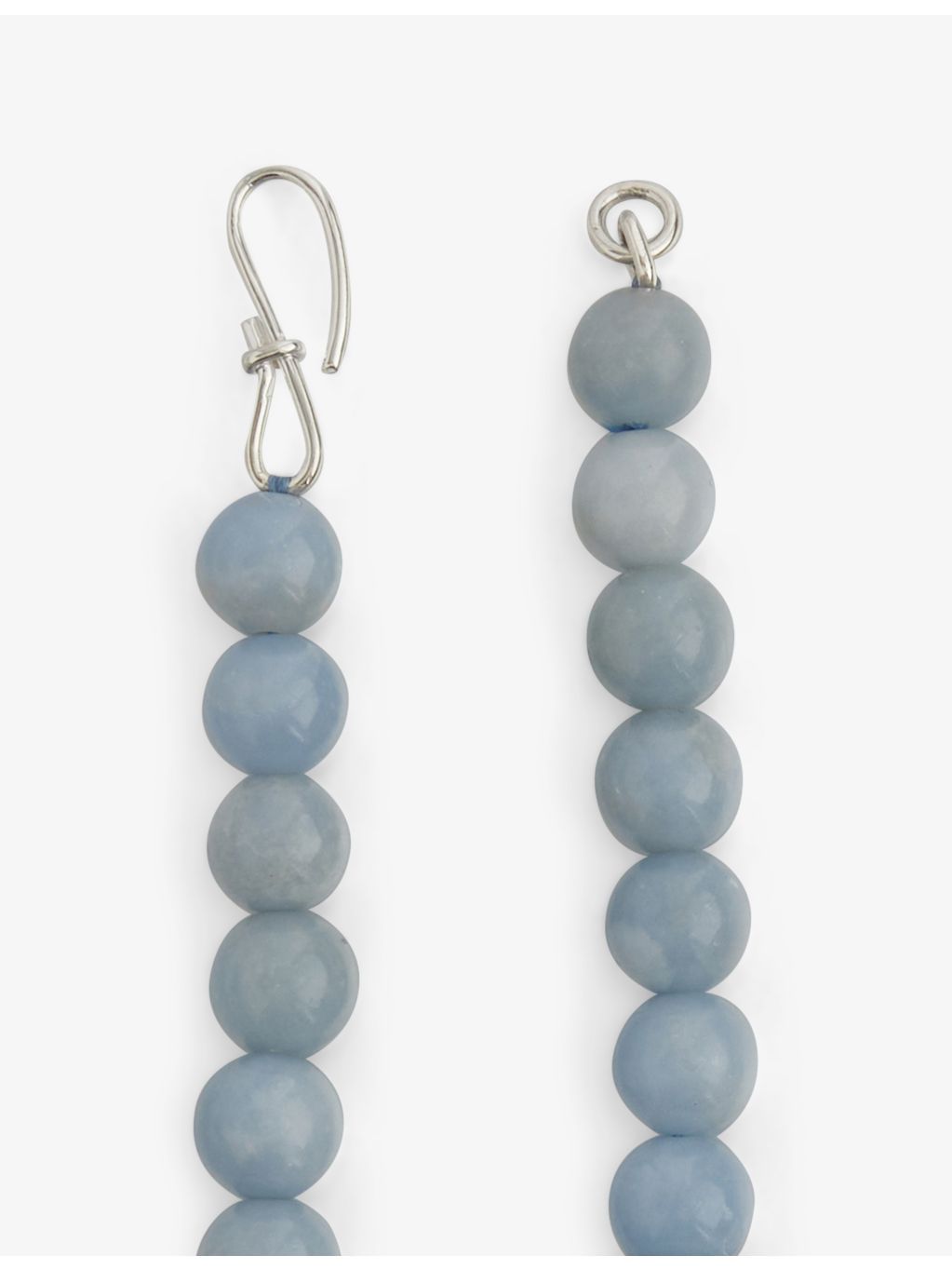 Annika Inez classic sphere bead angelite necklace 41cm, UK version