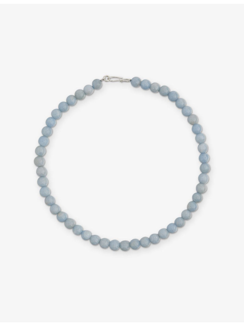 Annika Inez classic sphere bead angelite necklace 41cm, UK version