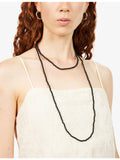 Annika Inez beaded sterling-silver onyx necklace 130cm - British product
