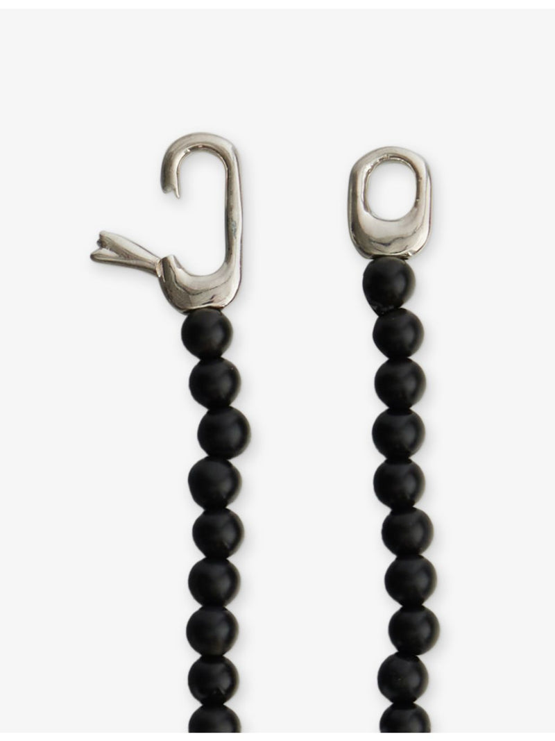 Annika Inez beaded sterling-silver onyx necklace 130cm - British product