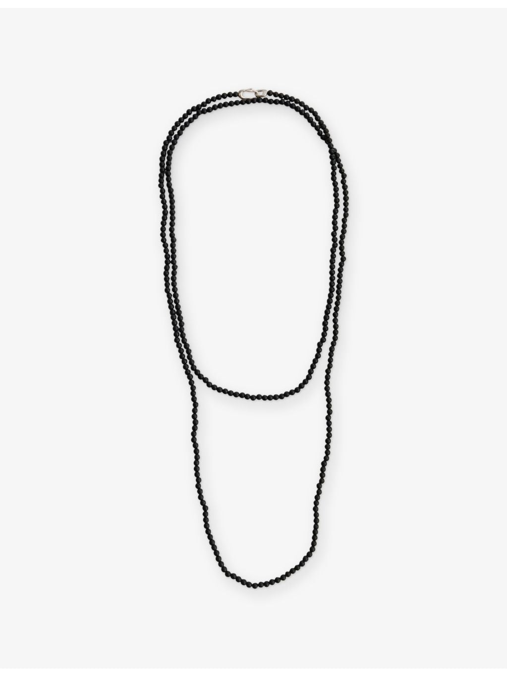 Annika Inez beaded sterling-silver onyx necklace 130cm - British product