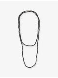 Annika Inez beaded sterling-silver onyx necklace 130cm - British product