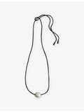 Annika Inez small ellipse cotton and sterling-silver necklace (British brand)