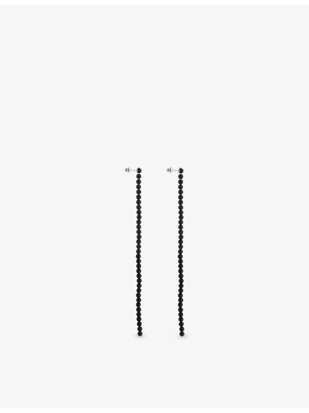 Annika Inez sterling silver riverstone drop earrings 14cm, UK version