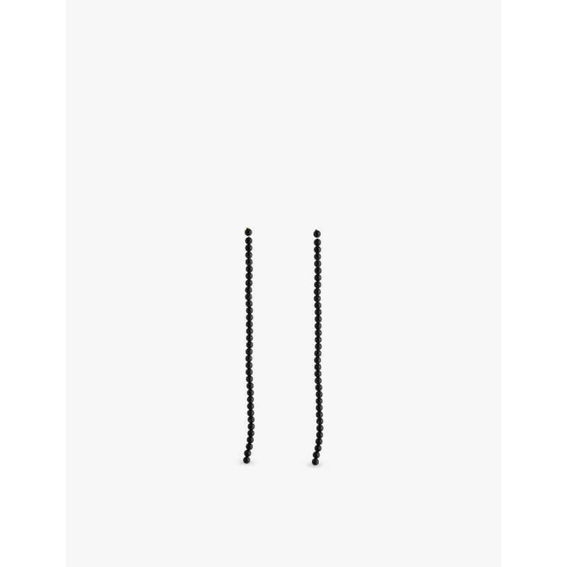 Annika Inez sterling silver riverstone drop earrings 14cm, UK version