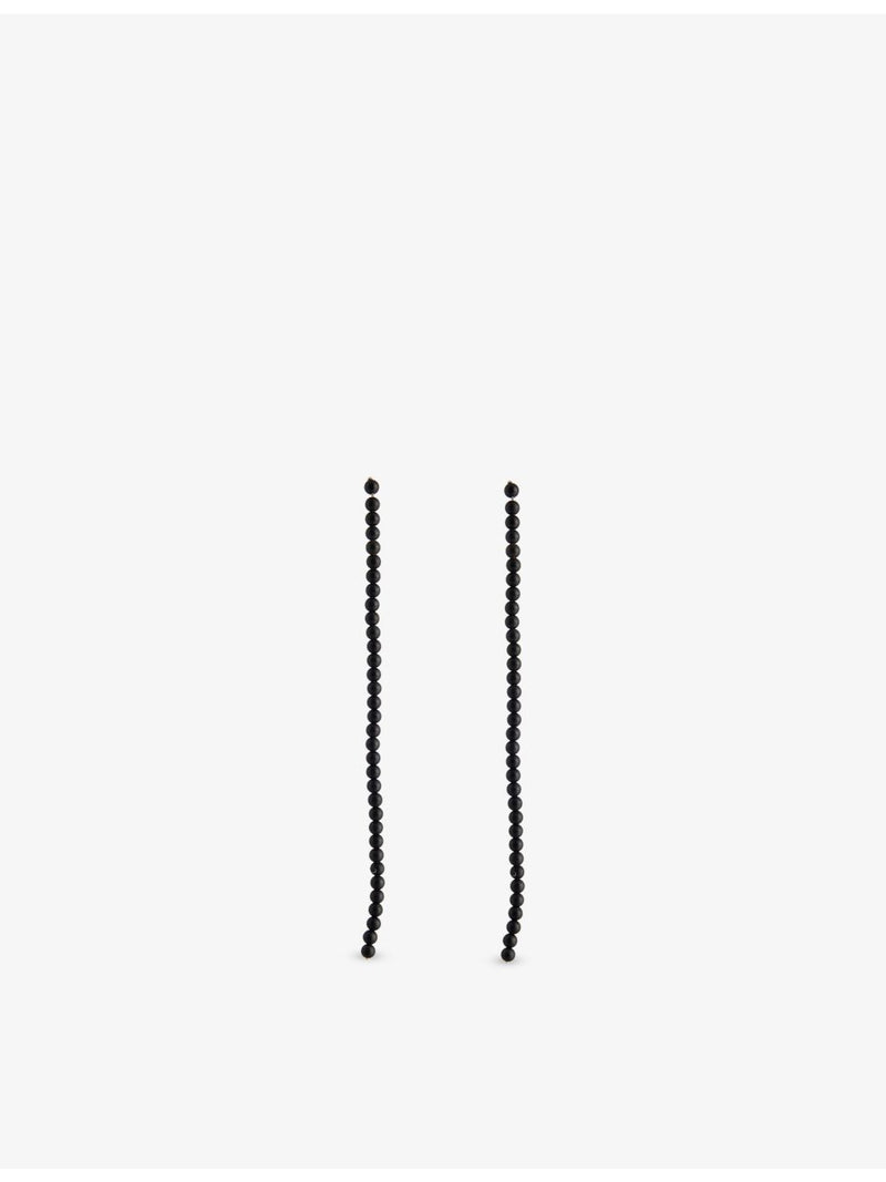 Annika Inez sterling silver riverstone drop earrings 14cm, UK version