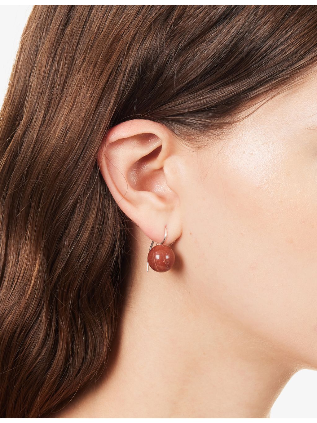 Annika Inez jasper drop earrings 925 sterling silver (British brand)