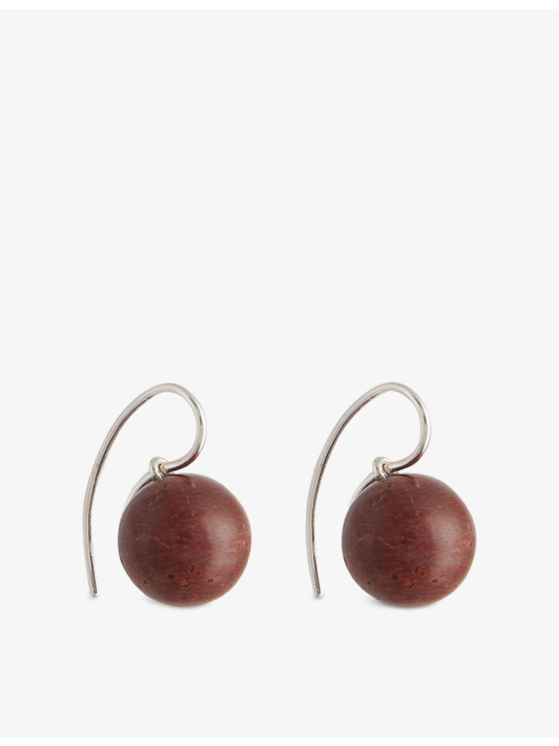 Annika Inez jasper drop earrings 925 sterling silver (British brand)