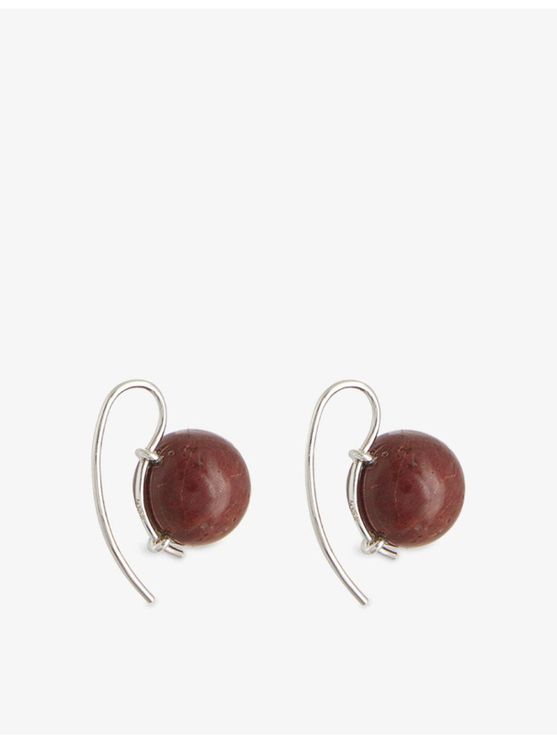 Annika Inez jasper drop earrings 925 sterling silver (British brand)