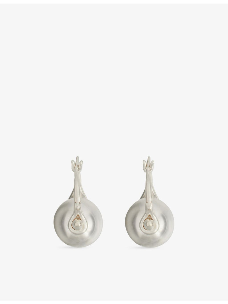 Annika Inez sterling silver ellipse earrings 2cm drop, UK version