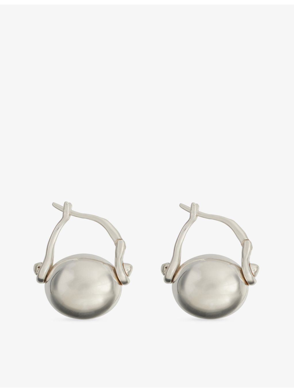 Annika Inez sterling silver ellipse earrings 2cm drop, UK version