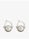Annika Inez sterling silver ellipse earrings 2cm drop, UK version