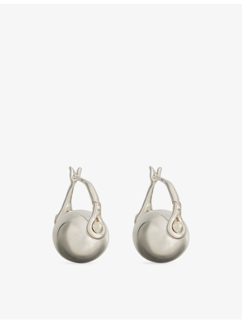 Annika Inez sterling silver ellipse earrings 2cm drop, UK version