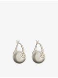 Annika Inez sterling silver ellipse earrings 2cm drop, UK version
