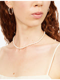 Annika Inez beaded sterling silver riverstone necklace 41cm, UK version