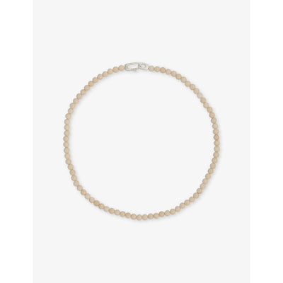 selfridges Annika Inez Beaded Sterling Silver and Riverstone Necklace 41cm- Buy online at McGrocer
