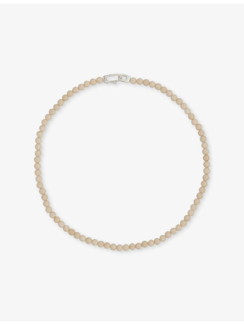 Annika Inez beaded sterling silver riverstone necklace 41cm, UK version