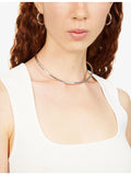 Annika Inez sterling-silver slim choker with quartz stones (British brand)