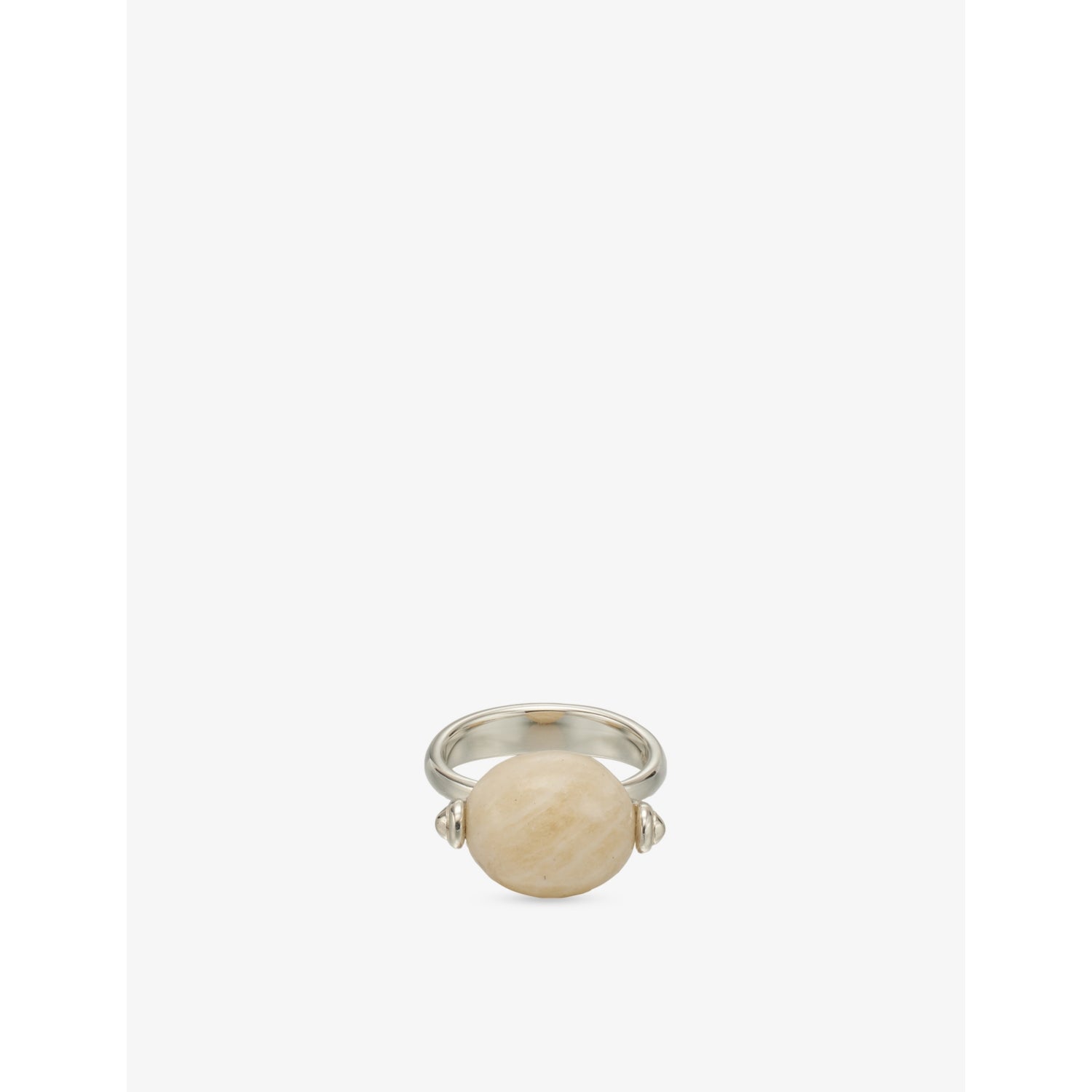 Small Stone Ellipse Sterling-Silver Ring - M