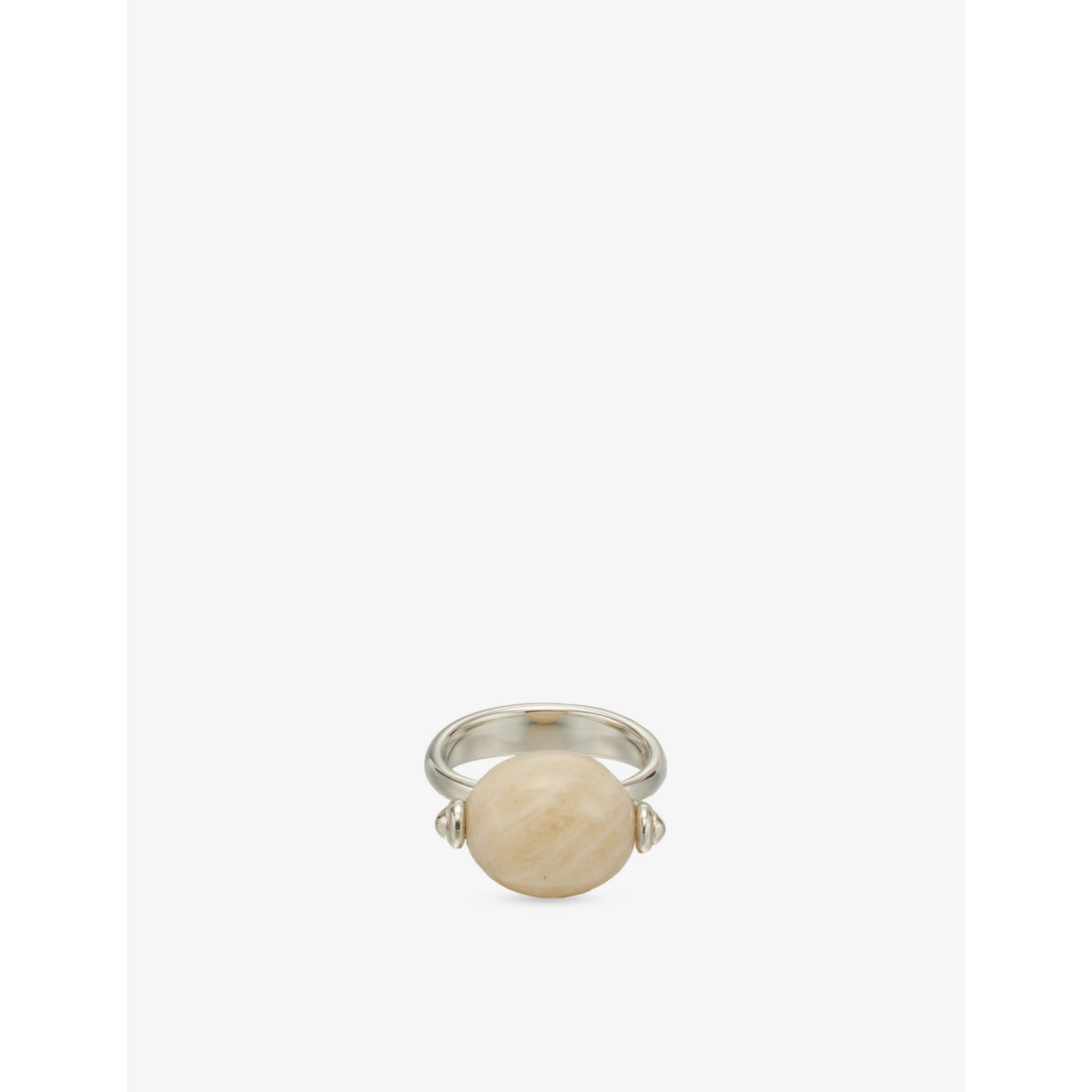 Small Stone Ellipse Sterling-Silver Ring - M