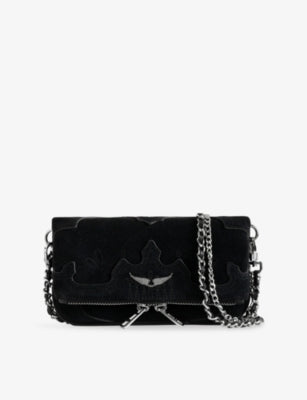 Zadig&Voltaire nano suede western clutch bag, imported from the UK