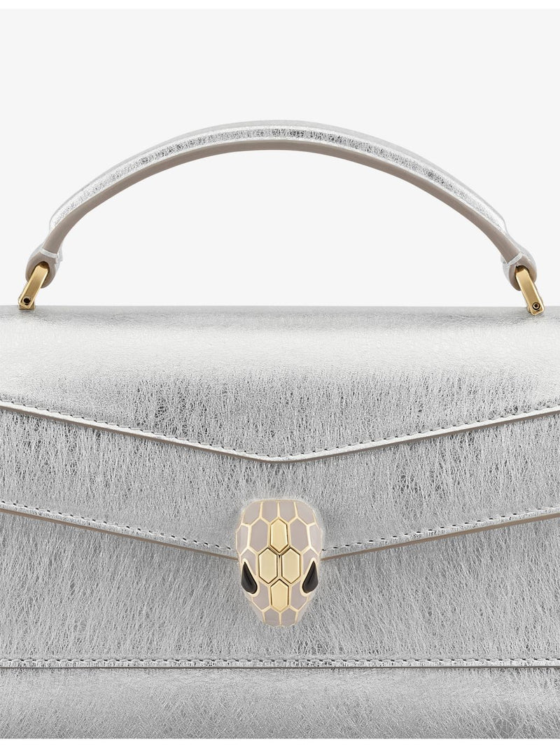 Bvlgari Serpenti Forever elongated metallic top-handle bag (British brand)