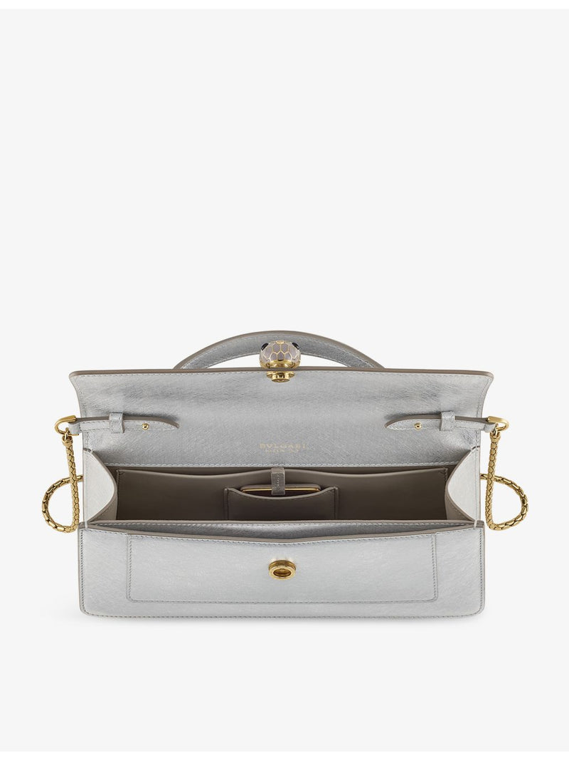 Bvlgari Serpenti Forever elongated metallic top-handle bag (British brand)
