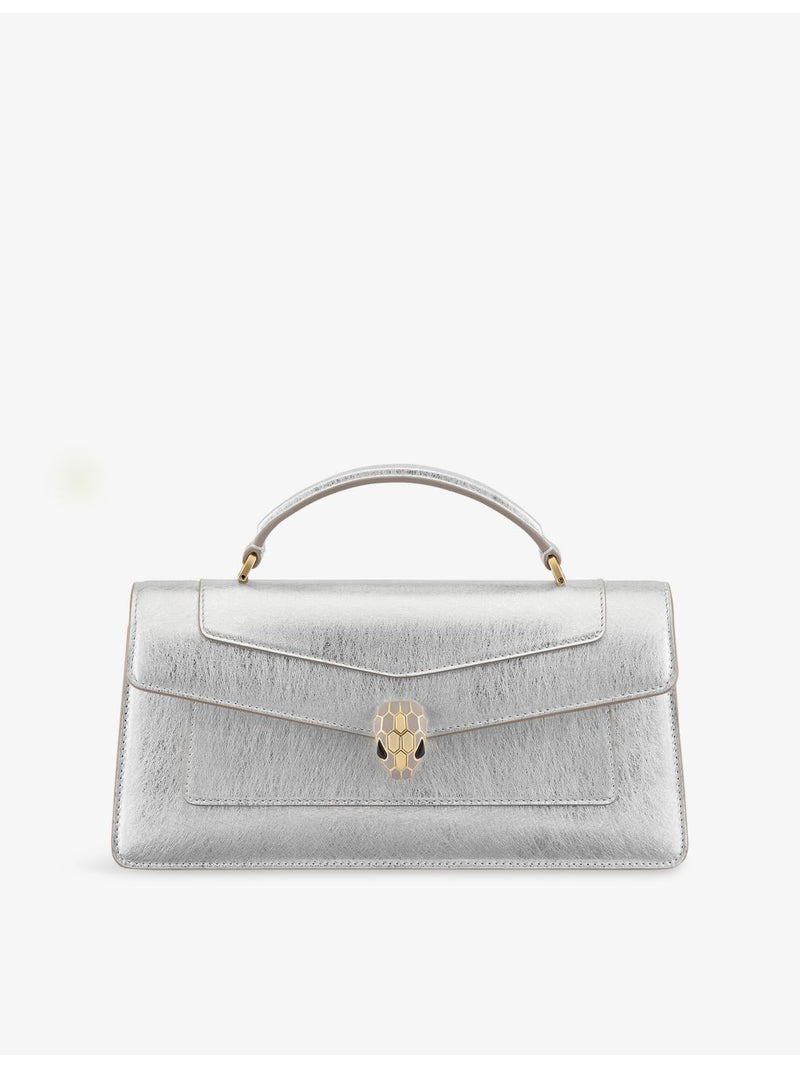 Bvlgari Serpenti Forever elongated metallic top-handle bag (British brand)