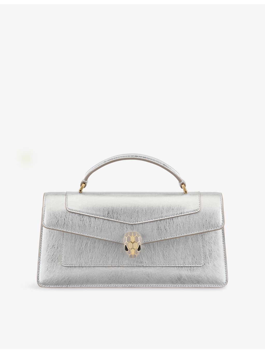 Bvlgari Serpenti Forever elongated metallic top-handle bag (British brand)