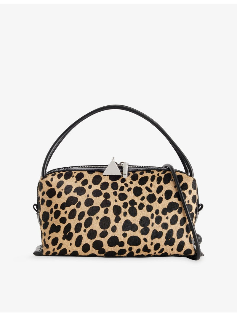 Café mini cheetah-print calf-hair shoulder bag - British product