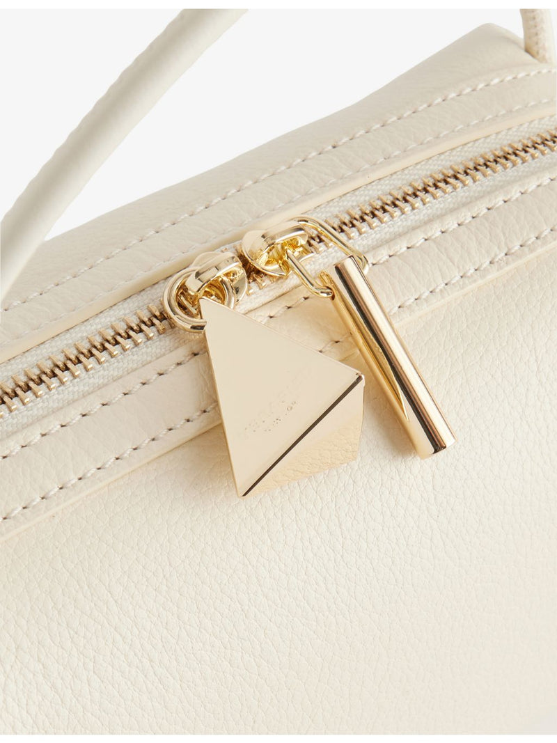 Café mini leather shoulder bag with detachable strap - British product