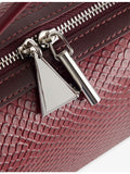 Café mini shoulder bag in python-print calf leather (British brand)