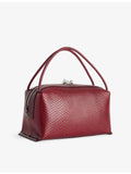 Café mini shoulder bag in python-print calf leather (British brand)