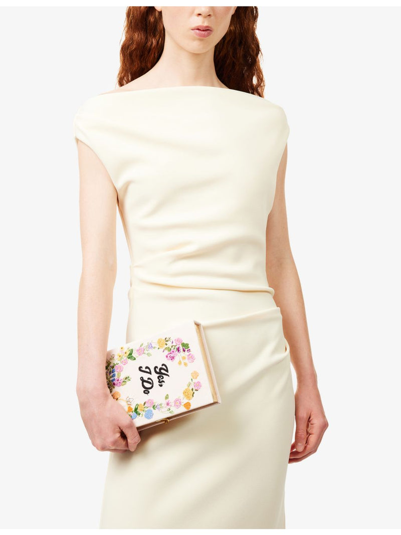 Olympia Le-Tan embroidered book clutch bag, imported from the UK