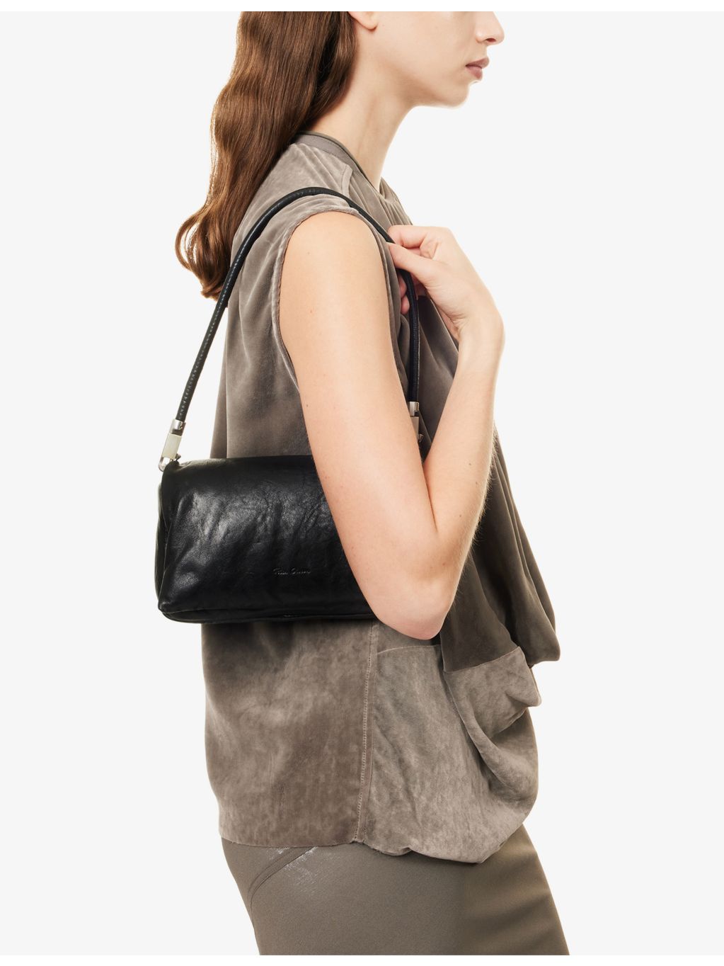 Rick Owens Pillow leather shoulder bag with magnetic fastening - British product
