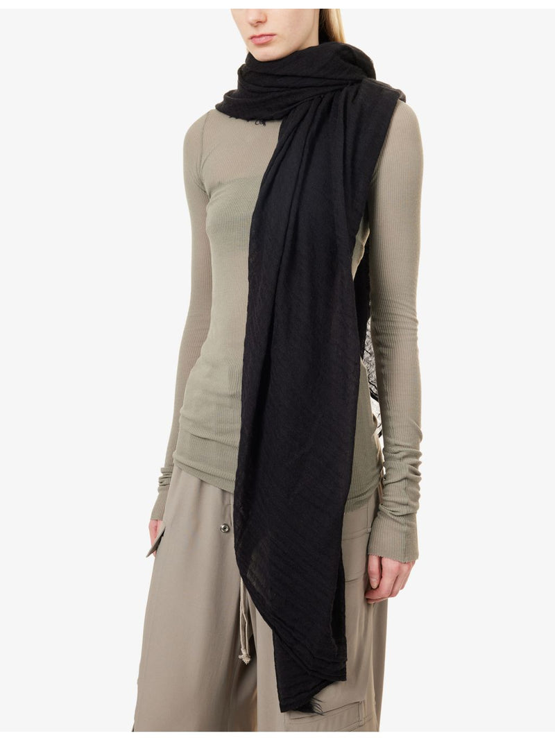 Rick Owens Giglio wool cashmere scarf 200cm, imported from the UK