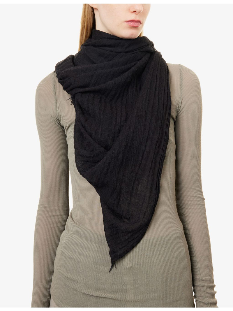Rick Owens Giglio wool cashmere scarf 200cm, imported from the UK