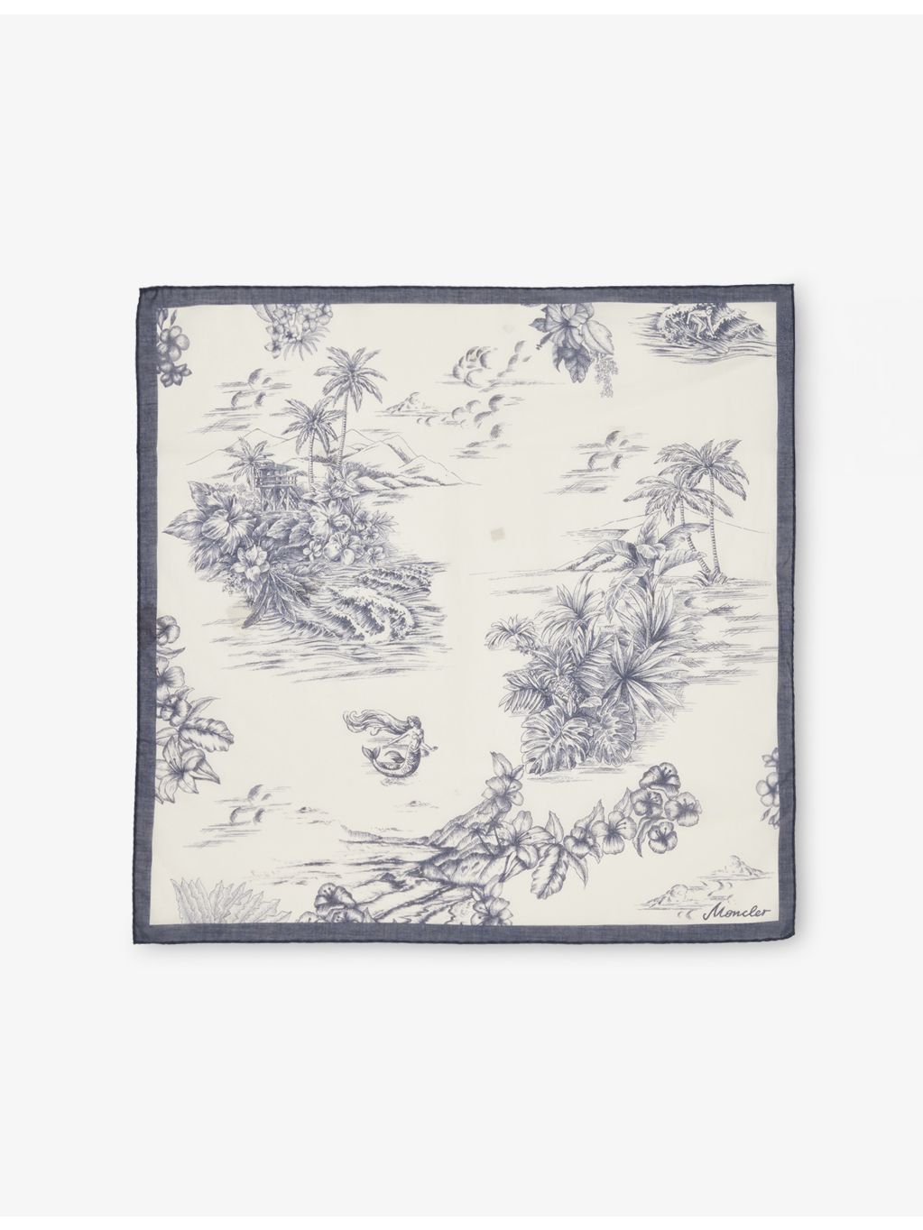 Moncler silk scarf graphic print, imported from the UK
