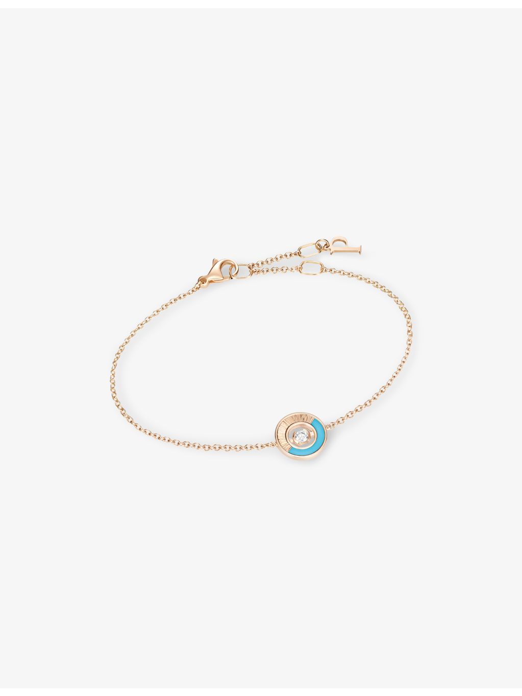 Piaget Possession rose gold turquoise diamond chain bracelet (British brand)